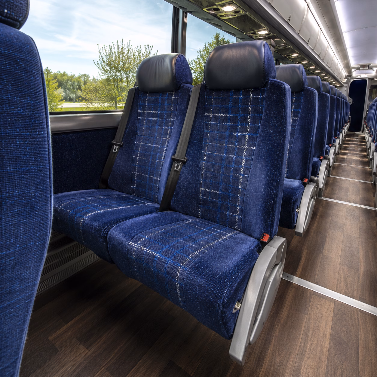 airport transfer buses for wedding guests flying into den