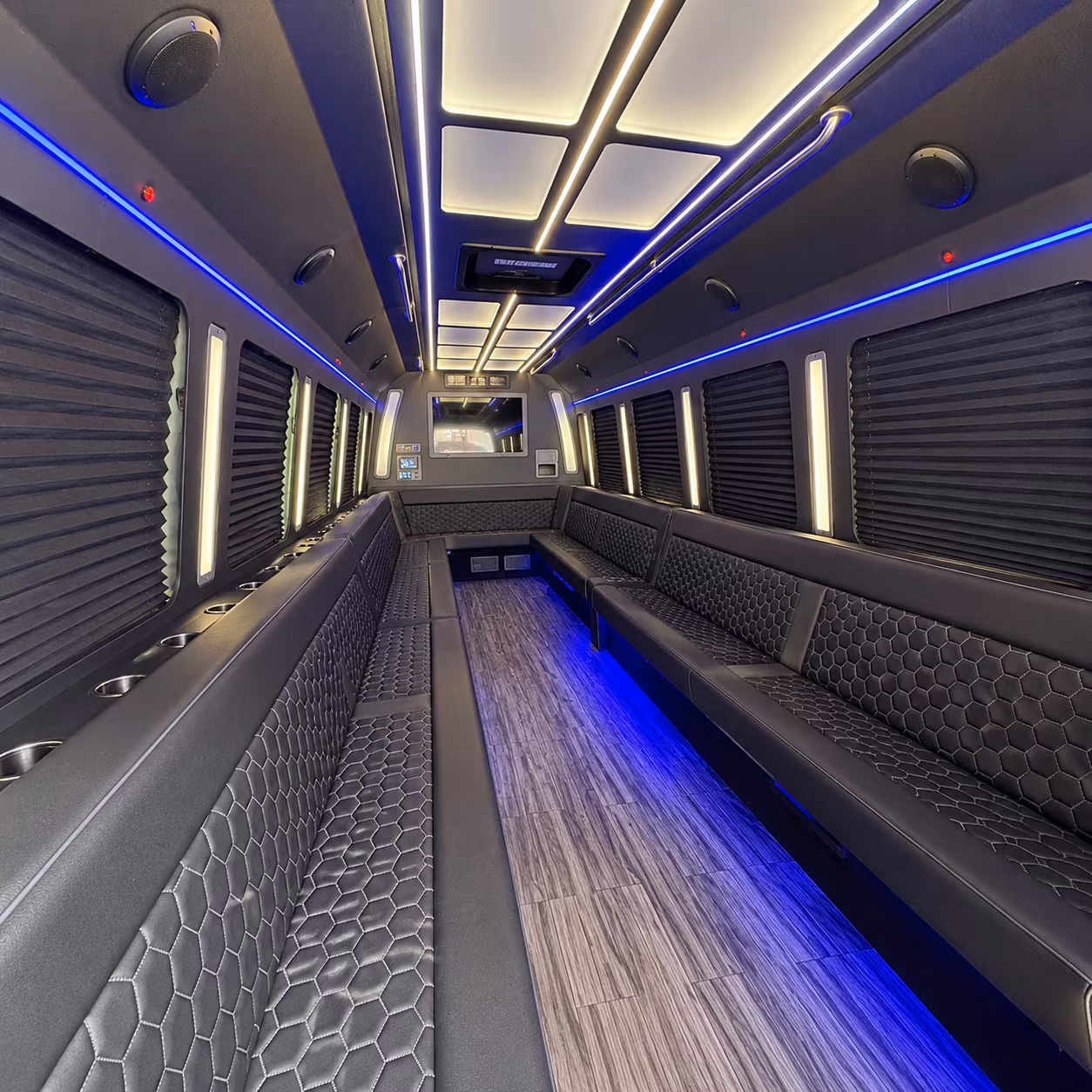 westminster 30 passenger party bus interior