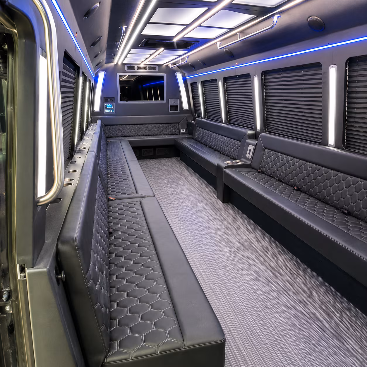 westminster 40 passenger party bus interior