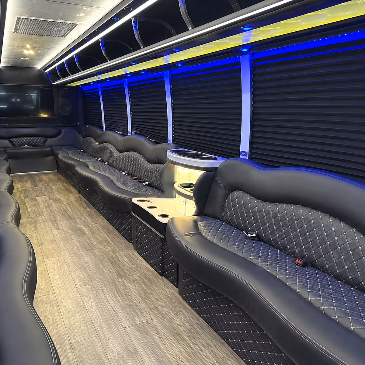 westminster party bus rental interior